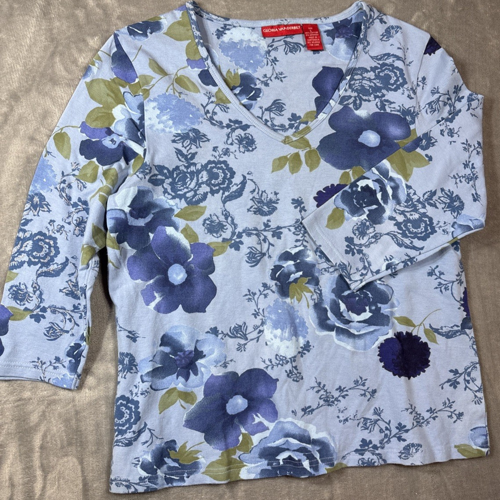 Y2k Floral Gloria Vanderbilt size Large Vintage